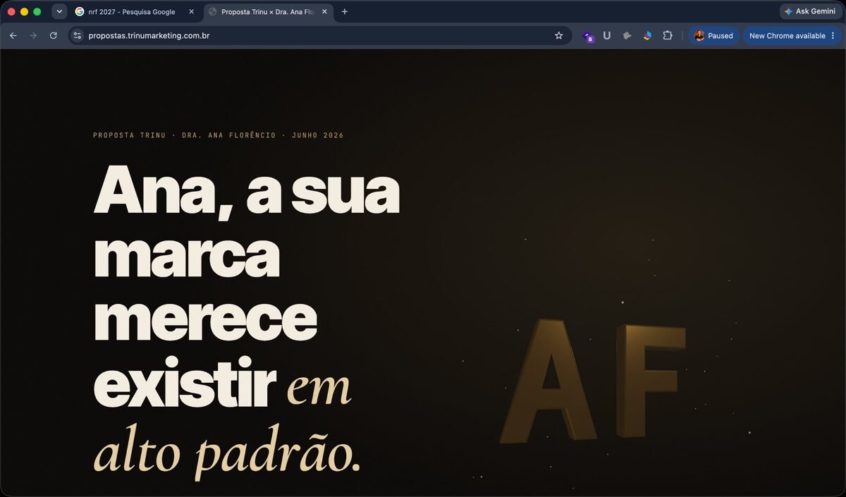 Tela de uma proposta comercial gerada pelo sistema